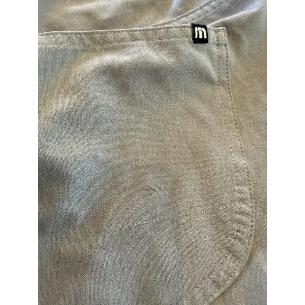 Travis Mathew Mens Gray Performance Golf Stretch Straight Leg Pants Size 35